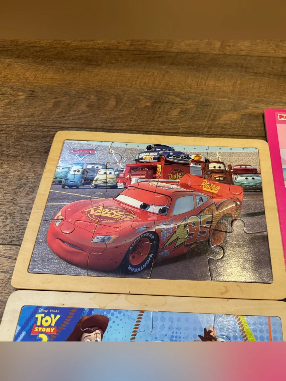 Kids Wooden Puzzle Lot Disney Pixar Melissa & Doug 6 Puzzles